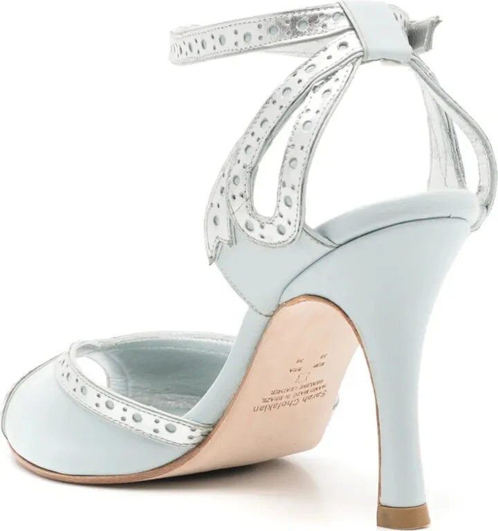 Gelee 75mm metallic-finish sandals - Image 3