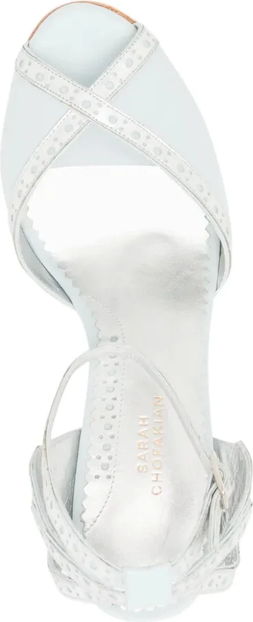 Gelee 75mm metallic-finish sandals - Image 4