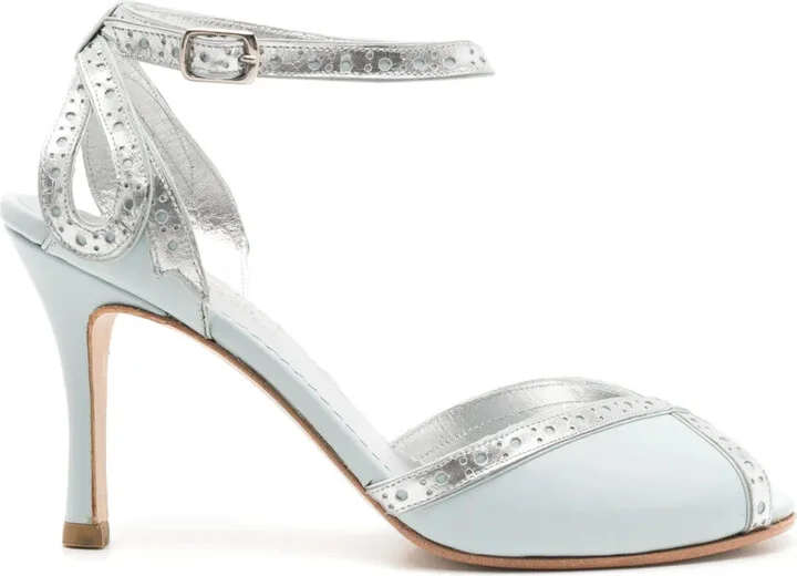 Gelee 75mm metallic-finish sandals
