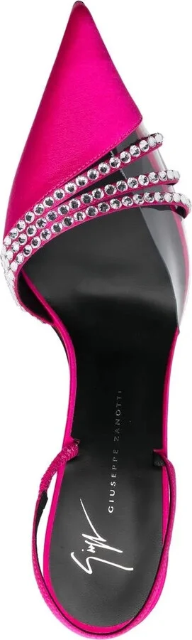 Gem-Embellished 110mm Heeled Pumps - Image 4
