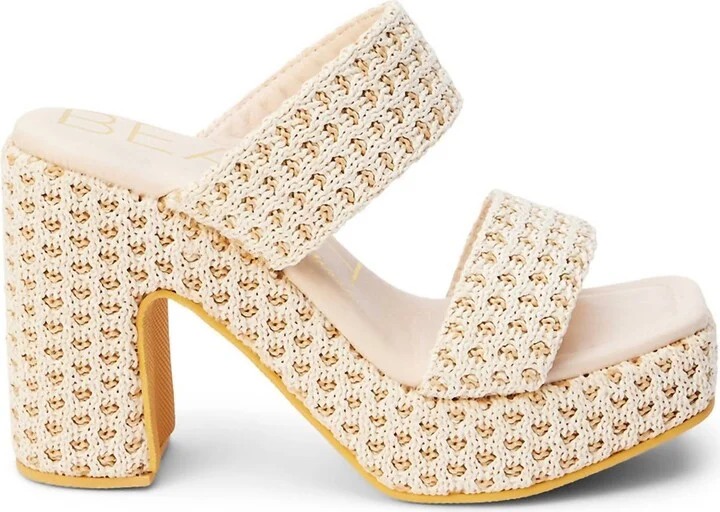 Gem Platform Heel In Natural Multi