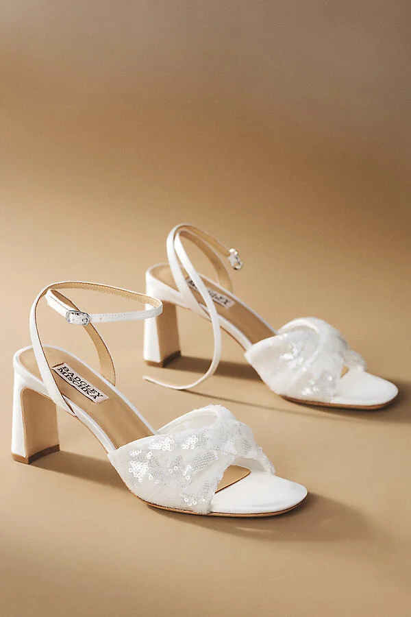 Gema Sequin Block Heel Sandals - Image 2