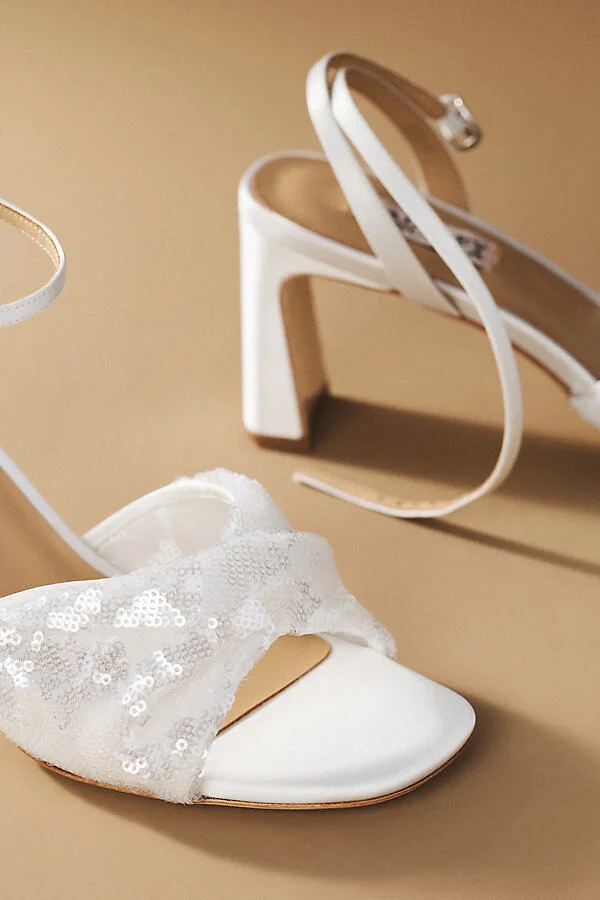 Gema Sequin Block Heel Sandals - Image 3