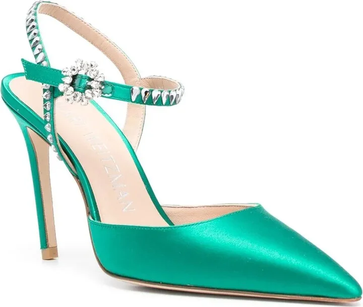 Gemcut 100mm ankle-strap pumps - Image 2