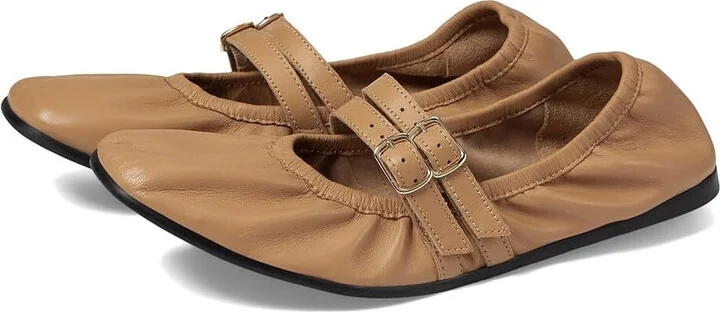 Gemini 81306110 Ballet Flats Women US 8.5 Tan Leather Slip On ZOGG46