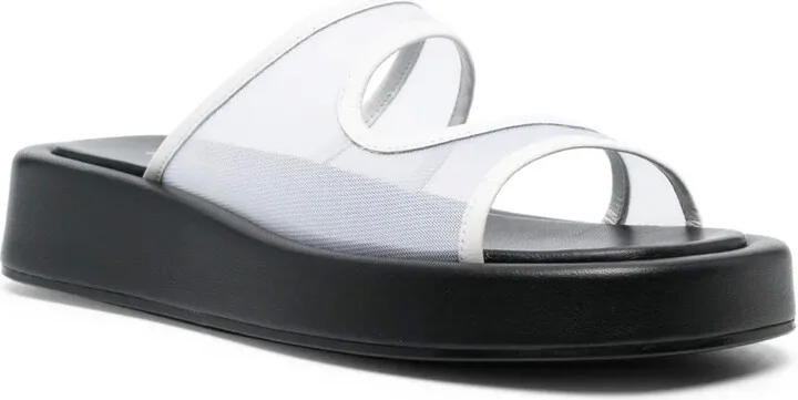 Gemini leather mesh slides - Image 2