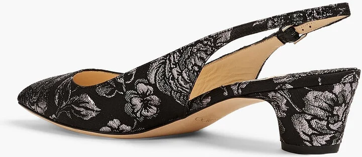 Gemma 40 metallic brocade slingback pumps - Image 3