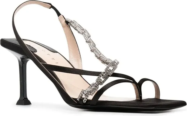 Gemstone-Detailed Mid-Heel Sandals - Image 2