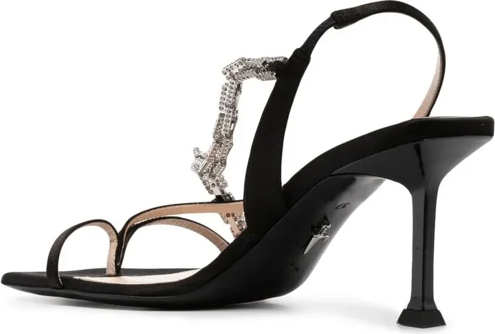Gemstone-Detailed Mid-Heel Sandals - Image 3