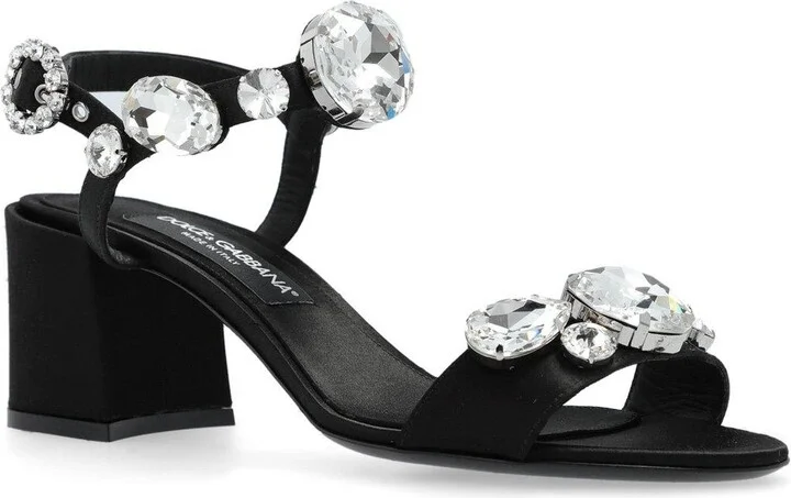 Gemstone Embellishment Heeled Sandals - Image 2
