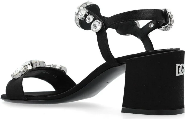 Gemstone Embellishment Heeled Sandals - Image 3