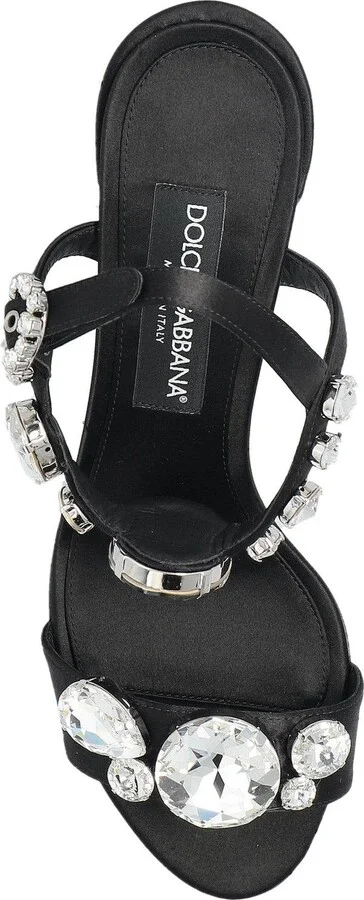 Gemstone Embellishment Heeled Sandals - Image 4