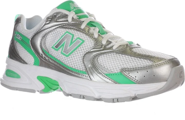 Silver Metallic/ Green Apple