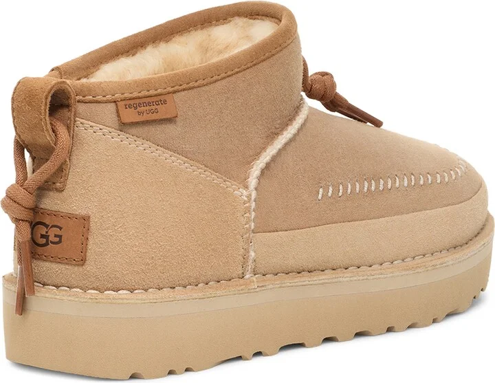 Gender Inclusive Ultra Mini Crafted Regenerate Genuine Shearling Lined Bootie - Image 2