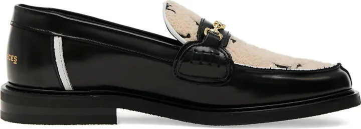 Generations leather-trimmed pattern loafers