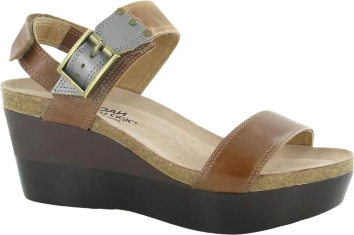 Genesis Alpha Wedge Sandals In Maple