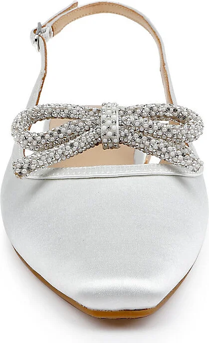 Genesis Bow Satin Slingback Flats - Image 2