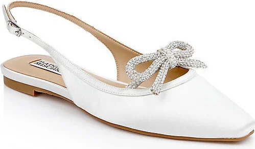 Genesis Bow Satin Slingback Flats