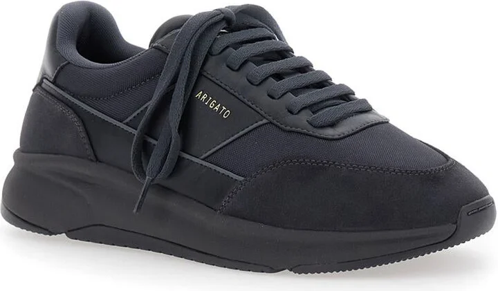 'Genesis Neo Runner' Black Low Top Sneakers With Logo Lettering On Tongue And Heel In Leather Blend Man - Image 2