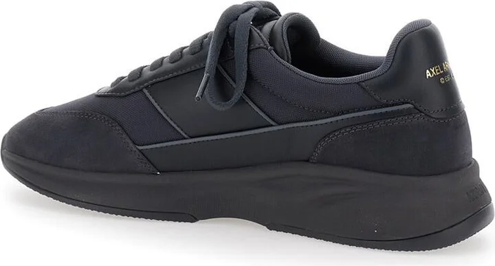 'Genesis Neo Runner' Black Low Top Sneakers With Logo Lettering On Tongue And Heel In Leather Blend Man - Image 3