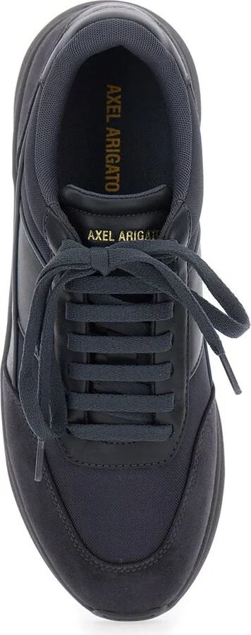 'Genesis Neo Runner' Black Low Top Sneakers With Logo Lettering On Tongue And Heel In Leather Blend Man - Image 4