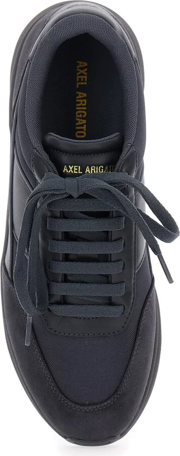 'genesis Neo Runner' Black Low Top Sneakers With Logo Lettering On Tongue And Heel In Leather Blend Man - Image 4