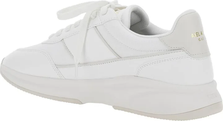'Genesis Neo Runner' White Low Top Sneakers With Logo Lettering On Tongue And Heel In Leather Blend Man - Image 3