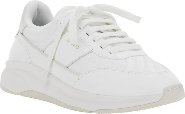 'genesis Neo Runner' White Low Top Sneakers With Logo Lettering On Tongue And Heel In Leather Blend Man - Image 2