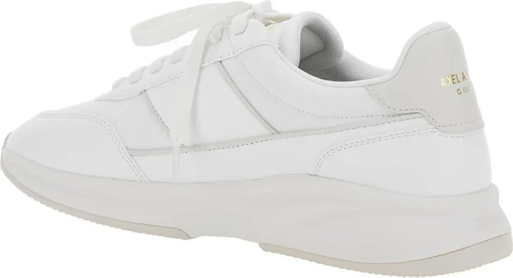 'genesis Neo Runner' White Low Top Sneakers With Logo Lettering On Tongue And Heel In Leather Blend Man - Image 3