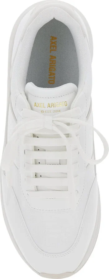 'genesis Neo Runner' White Low Top Sneakers With Logo Lettering On Tongue And Heel In Leather Blend Man - Image 4
