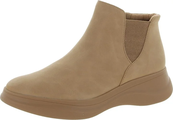 Genn-Swerve Womens Zipper Round Toe Booties