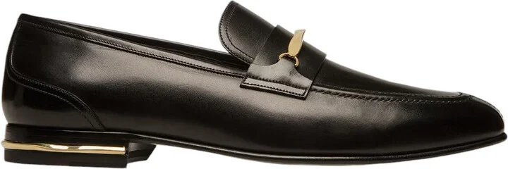 Genos 6304150 Men's Black Calf Leather Loafers