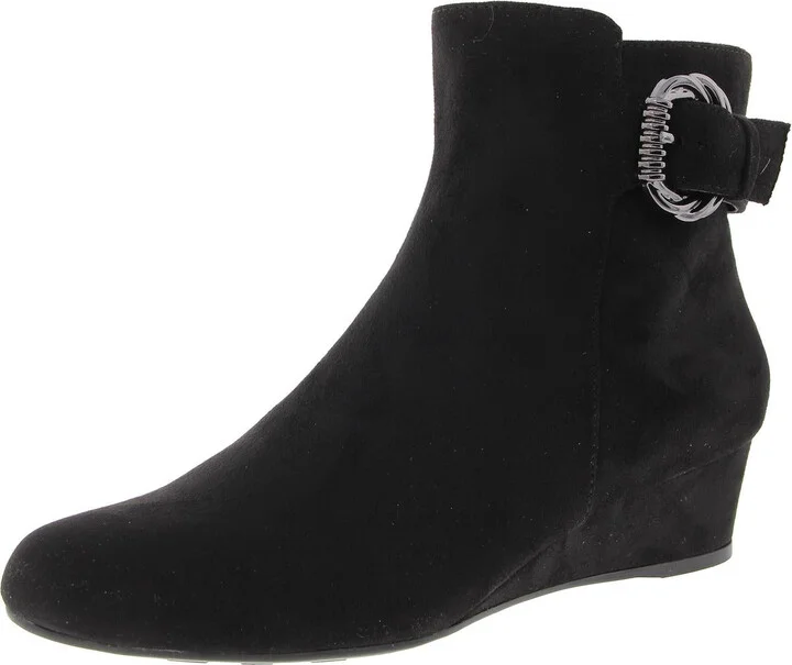 GENSON Womens Zipper Manmade Ankle Boots