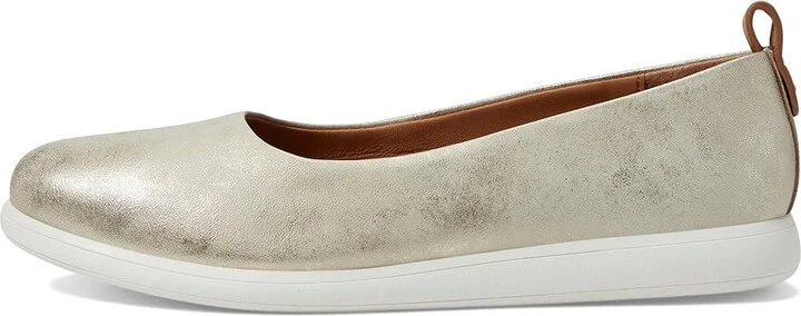 Gentle Souls by Kenneth Cole Bella Women's Flat Shoes Ice Metallic Leather : 9.5 M - Image 5