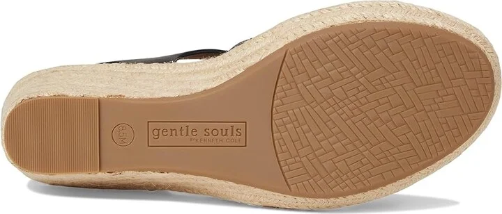Gentle Souls by Kenneth Cole Capelin Women's Wedge Shoes Black Leather : 6.5 M - Image 3