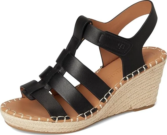 Gentle Souls by Kenneth Cole Capelin Women's Wedge Shoes Black Leather : 6.5 M - Image 5