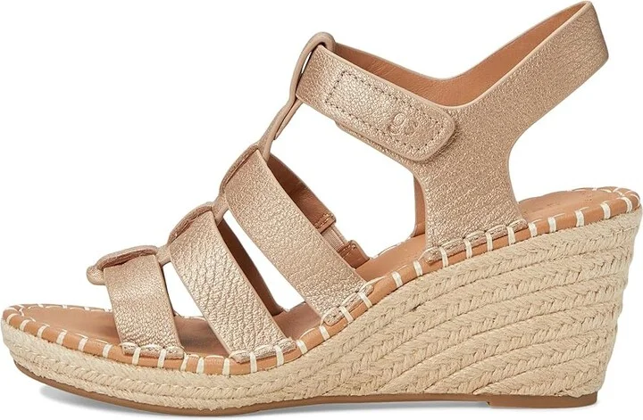 Gentle Souls by Kenneth Cole Capelin Women's Wedge Shoes Matte Gold Leather : 7 M - Image 6