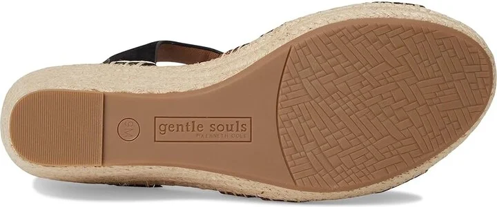Gentle Souls by Kenneth Cole Caspian Women's Wedge Shoes Black Nubuck : 9.5 M, Leather - Image 3