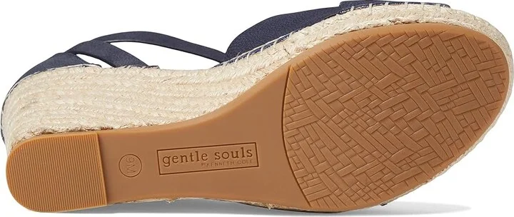 Gentle Souls by Kenneth Cole Charli X Band Buckle Women's Shoes Navy : 5.5 M, Leather - Image 3
