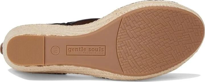 Gentle Souls by Kenneth Cole Corinne Women's Wedge Shoes Black Nubuck : 6.5 M, Leather - Image 3