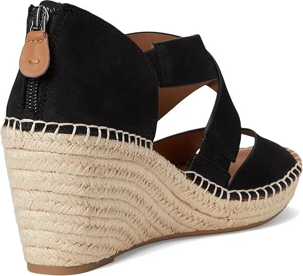 Gentle Souls by Kenneth Cole Corinne Women's Wedge Shoes Black Nubuck : 6.5 M, Leather - Image 4