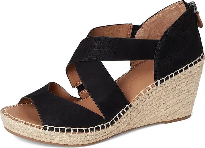 Gentle Souls by Kenneth Cole Corinne Women's Wedge Shoes Black Nubuck : 6.5 M, Leather - Image 5