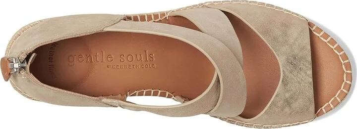 Gentle Souls by Kenneth Cole Corinne Women's Wedge Shoes Gravel Leather : 6 M - Image 2