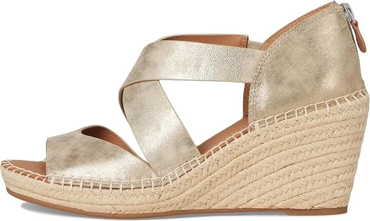 Gentle Souls by Kenneth Cole Corinne Women's Wedge Shoes Gravel Leather : 6 M - Image 6