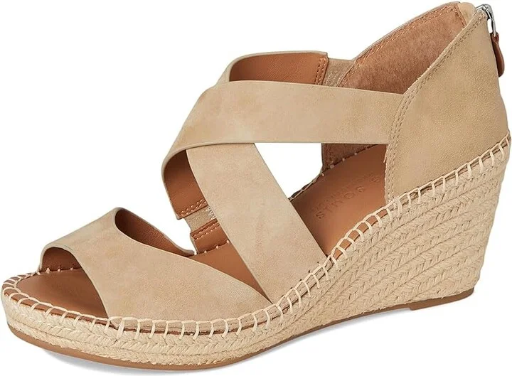 Gentle Souls by Kenneth Cole Corinne Women's Wedge Shoes Warm Sand Suede : 11 M, Leather - Image 5