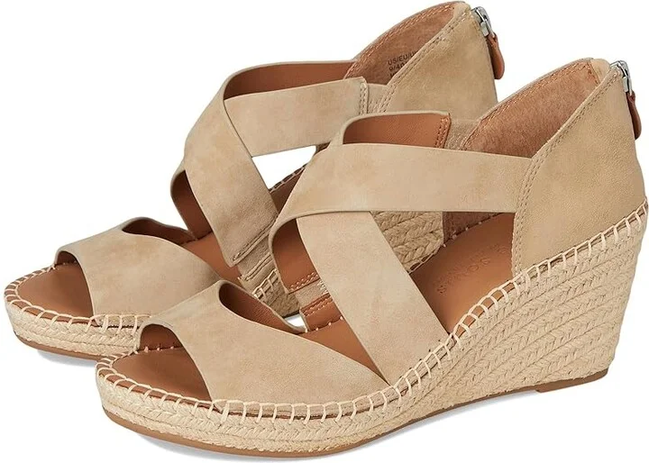 Gentle Souls by Kenneth Cole Corinne Women's Wedge Shoes Warm Sand Suede : 11 M, Leather