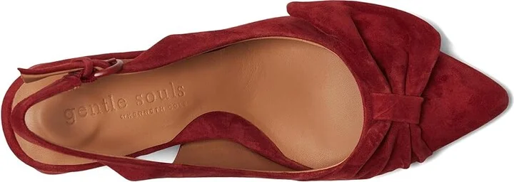 Gentle Souls by Kenneth Cole Diana High Women's Heels Burnt Red Suede : 7 M, Leather/Rubber - Image 2