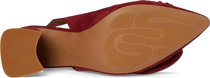 Gentle Souls by Kenneth Cole Diana High Women's Heels Burnt Red Suede : 7 M, Leather/Rubber - Image 3