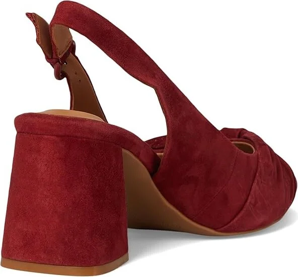Gentle Souls by Kenneth Cole Diana High Women's Heels Burnt Red Suede : 7 M, Leather/Rubber - Image 4