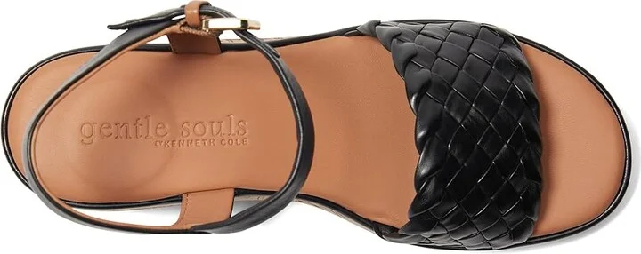 Gentle Souls by Kenneth Cole Dorris Women's Dress Sandals Black Leather : 7 M - Image 2